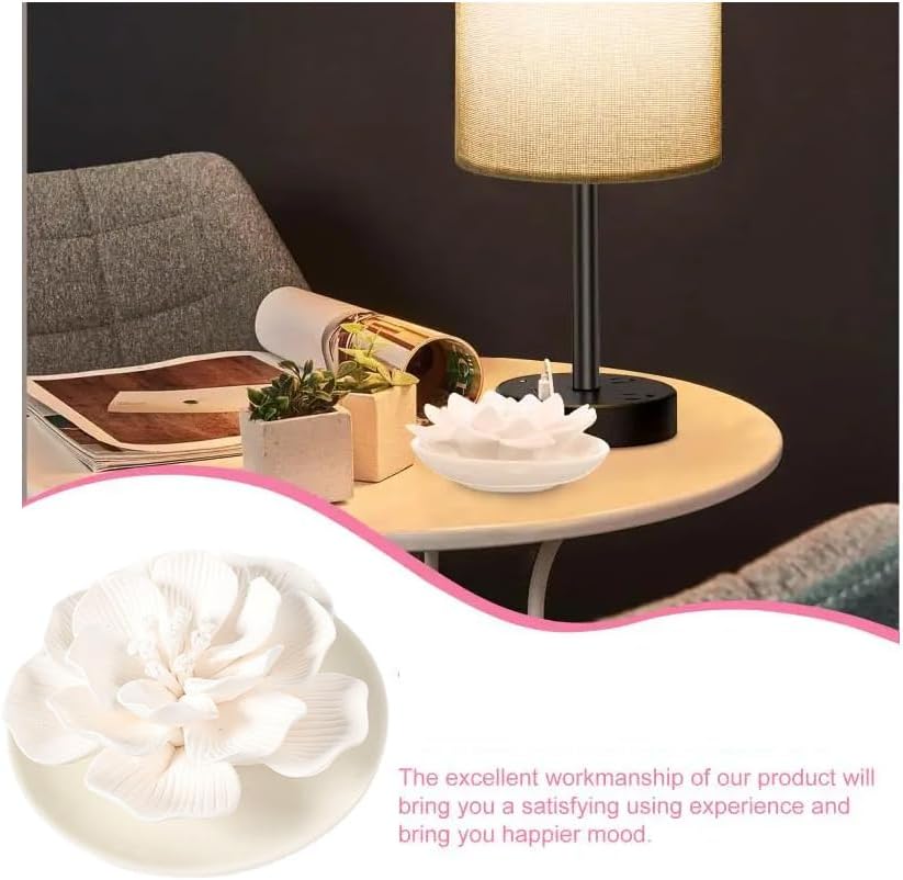 ARFUKA Aromatherapy Diffuser - Ceramic Mini Ddiffuser - Essential Oil Diffuser Stone - Great for Home, Office, Car - White - Image 3
