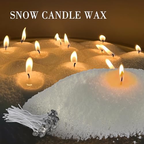 WREXCS 10 lb Wax Sand DIY Pearl Candle Kit, 100 Wicks, Natural Pearl Wax, Reusable, Unscented Powder for Making, Weddings and Parties - Image 4