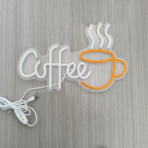 Coffee Bar Sign Wall Decor,LED Coffee Neon Light up Signs for Coffee Station Decor,Coffee Decorations for Coffee Bar Kitchen Decor Accessories,with Dimmable Switch and Hanging Chain,5V USB Powered - Image 6