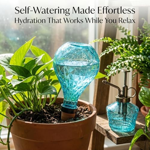Topadorn Glass Plant Mister & Self Watering Globe Set, Indoor Plant Care Kit with Terracotta Watering Spike for Houseplants, Succulents & Plant Lovers - Image 3