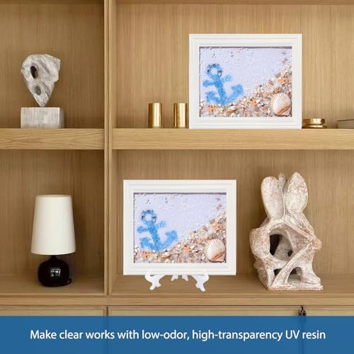 CIYOJA Sea Glass Stained Glass Kit Anchor – DIY Craft Kit for Adults, Nautical Resin Art Mosaic Kit with Crushed Seaglass, Beach Frame Artwork for Home Décor, Christmas Adult Craft Kits for Beginners - Image 4