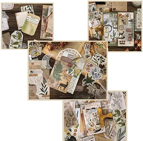 Vintage Scrapbook Supplies Pack for Adults, Decorative Nature Retro Paper Stickers Collection for Journal DIY Arts Crafts Album Bullet Journals Planners (Nature) - Image 3