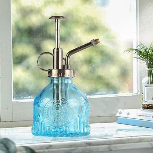 Spray Bottle for Plants, Plant Mister Spray Bottle, Glass Plant Mister Spray Bottle, Embossed Vintage Glass Watering Can, Succulent Watering Bottle with Top Pump for Outdoor (Y) - Image 6