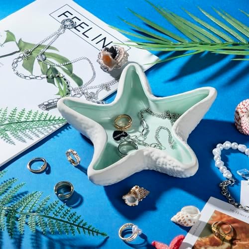 OSOPOLA Ceramic Starfish Jewelry Tray Ocean Ring Holder Dish Key Tray - Image 4