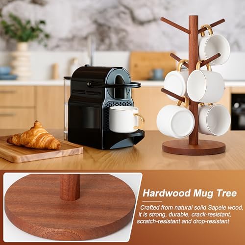 MyLifeUNIT Mug Holder Tree, Coffee Cup Holder with 6 Hooks (Reddish Brown) - Image 2