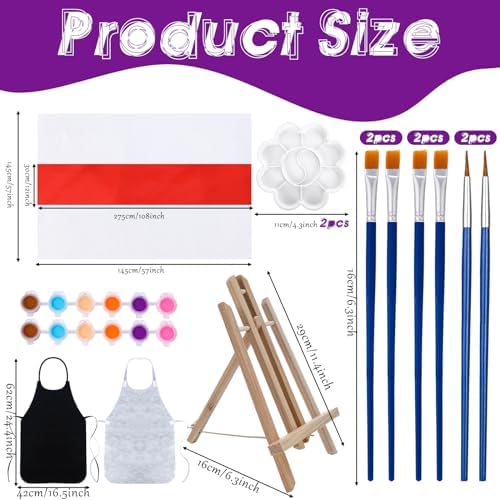 Zhanmai 2 Pack Sip and Paint Kit for Couples Date Night - Image 3