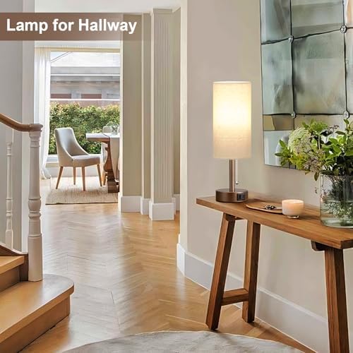 Brown Bedside Lamp for Bedroom Nightstand - Small Table Lamp with USB Ports - Image 6