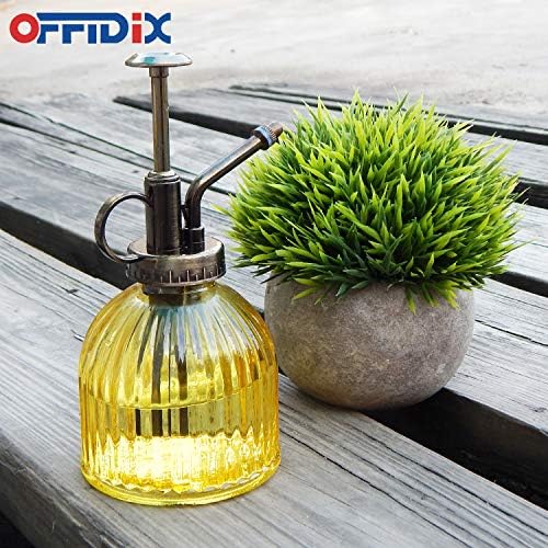 OFFIDIX Glass Plant Mister Yellow Spray Bottle 6.7oz Vintage Plant Atomizer - Image 6