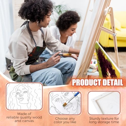Sherr 75 Pcs 15 Set Pre Drawn Canvas Kit for Painting Craft Sip Paint Kit - Image 3