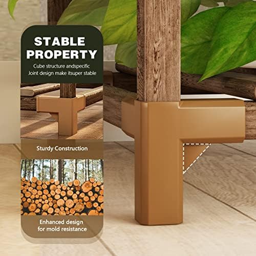 Bamworld 62 " Tall Plant Stand for Indoor Plants Outdoor Corner Plant Shelf - Image 3