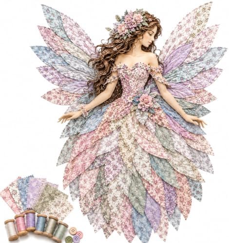 JMHKKUJ Fairy Patchwork DIY Kit, DIY Flower Fairies Patchwork by Unknown