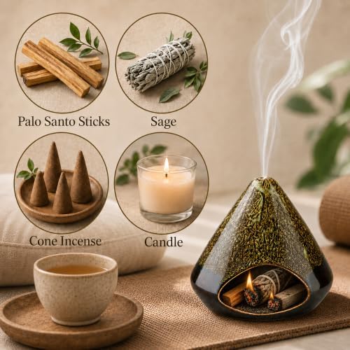 Handcrafted Palo Santo Holder, Ceramic Incense Burner for Sticks - Image 4