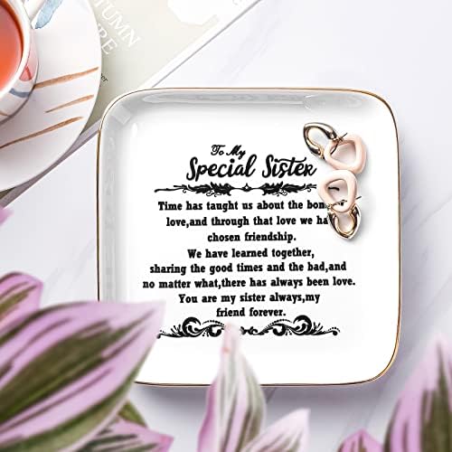 PUDDING CABIN Sister Birthday Gifts Jewelry Dish Gift for Sister Mother's Day Christmas - Image 6