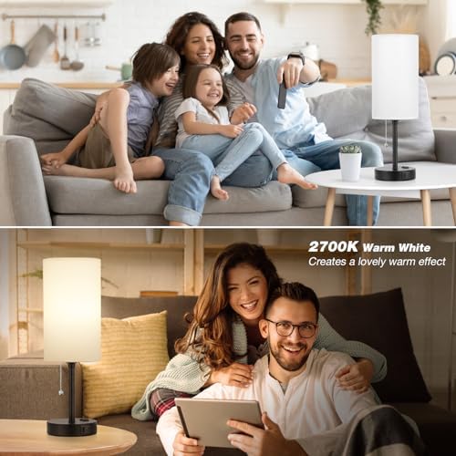 17" Bedside Lamp for Bedroom - USB A+C Port, AC Outlet,3 Color Temperature - Image 5