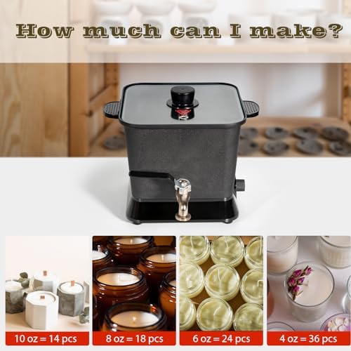 Byoowndiy Wax Melter for Candle Making, 150 oz Electric Candle Wax Melting Pot with Pour Spout and Temperature Controller - Image 5