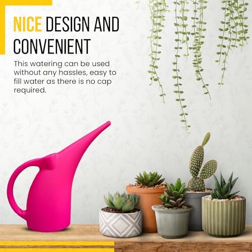 KP KOOL PRODUCTS 1 Pack Half (1/2) Gallon House Plant Watering can - Small Water can with Long spout - Indoor Watering can for Outdoor Plants and Garden - BPA Free Plastic (Pink) - Image 5