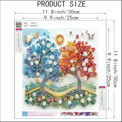 Diamond Art Kits for Adults,Tree of Life Diamond Painting Kits 12 x 12 inch - Image 5