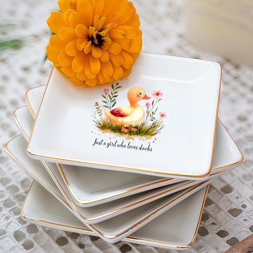 Duck Jewelry Ring Holder Dish Tray, Gifts For Women Teens Girls, Duck Lovers Themed Stuff Things Decor Merch Home Room Ring Earrings Necklace Organizer Holder! - Image 7