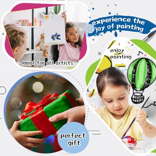 koseibal Acrylic Paint Set with Tabletop Easel and Canvas for Kids, Adults - Image 6
