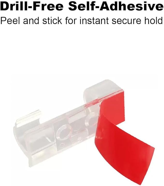 40PCS Strong Adhesive Cable Clips Clear, Premium Wire Holders for Wall, Strong Cord Organizer Under Desk, Car, PC