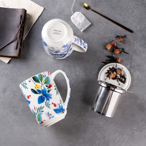AmorArc Tea Cup With Infuser and Lid, 18oz Loose Leaf Tea Mug With Steeper - Image 5