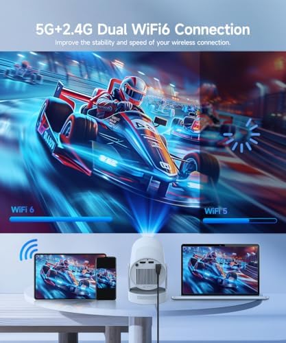 Mini Projector with Wifi and Bluetooth, Portable 4K Support Smart Proyector - Image 3