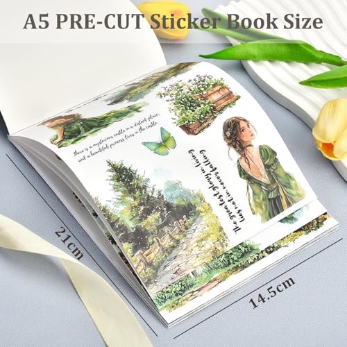 Snycler Forest Wilderness Theme Sticker Scrapbooking Supplies for Junk Journal, 20 Sheets PET Stickers - Vintage Journaling Stickers, Ephemera Sticker Book Pre Cut, Junk Journal Supplies, Planner - Image 3