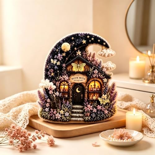 Whimsical Village 3D Fabric Poke Art Kit,Adult Creative Fabric Craft Set C - Image 5