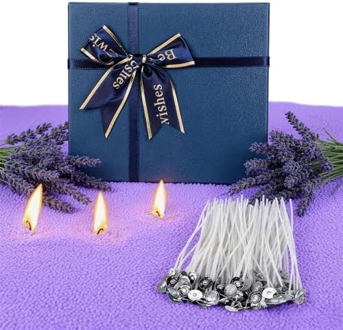 Caixiaofei Lavender Pearled Candle Sand Wax, Soy Wax - 36 Oz, 30 Cotton Wicks Gift Set, Long-Lasting Aromatherapy for Relaxation, Home Decor, Spa & Gifting for Birthdays, Anniversaries, Holidays by Unknown