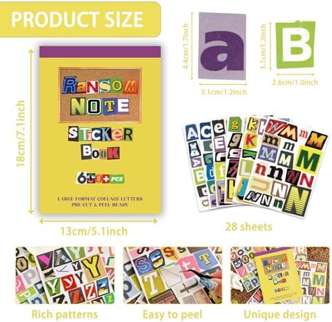 Retro Alphabet Letter Stickers Book for Scrapbooking - Image 2