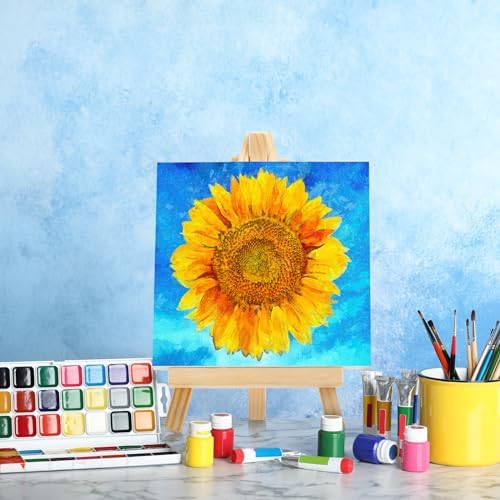 Mimorou 150 Pack Mini Canvas with Easel for Painting Wood, 6 x 6 Inch - Image 5