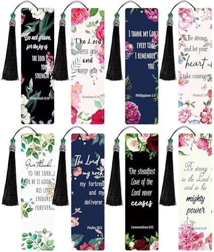 8PCS Diamond Painting Art Bookmarks,Cute Acrylic Bookmarks Crafts Kits Gifts with Pendants for Adult Women Book Lovers (Bible) by Unknown