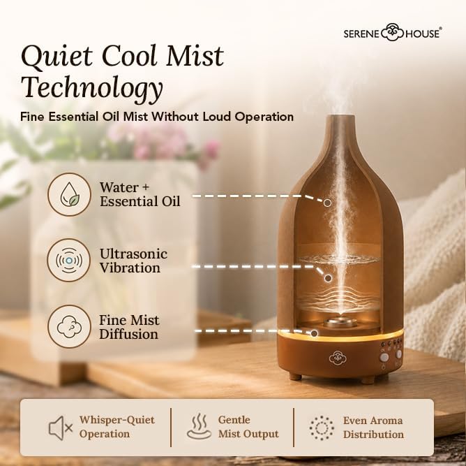 Serene House Vapor Ultrasonic Aroma Diffuser Ceramic Terracotta 90ml - Image 5