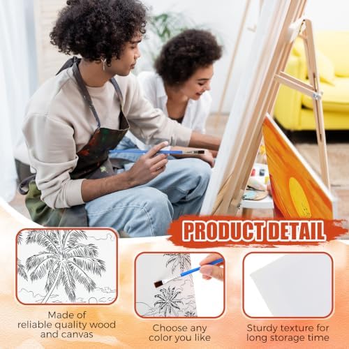 Sherr 140 Pcs 20 Set Pre Drawn Canvas Painting Kit, Sunsets - Image 2