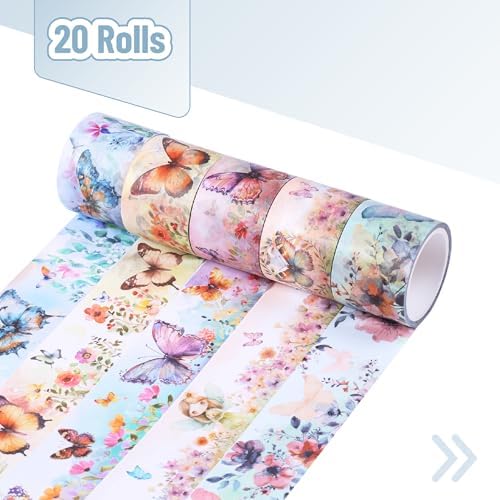 Mr. Pen- Washi Tape Set, 20 Rolls, Assorted Sizes, 4.37 Yards/Roll - Image 2