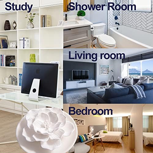 Essential Oil Passive Flower Diffuser -Non-Electric Porcelain Aromatherapy Diffusers for Small Mini Room, Desk Decorative, Bathroom (Hibiscus) - Image 3