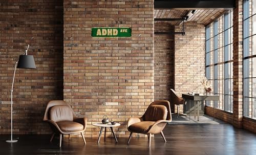 Funny Adhd Ave Man Cave Accessories Kitchen Signs Farmhouse Wall Decor Vintage Metal Tin Signs Street Signs Home Room Door Decor 4x16 in - Image 5