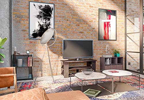 Furinno JAYA Simple Design 3-Tier Bookcase / Bookshelf / Display Rack, Plastic Tubes, Walnut - Image 2