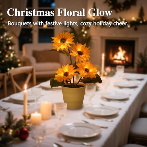 Sunflower Lamp Decor Gifts for Women Birthday Christmas - Image 4
