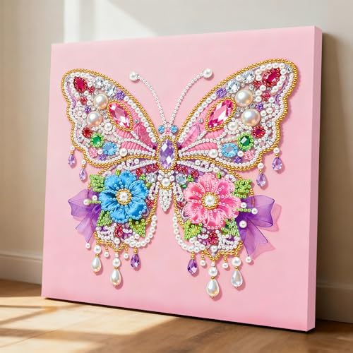LQCrafK DIY 3D Pearl Art Painting Handcraft Kit for Adults Beginners, Home Wall Decoration, Creative Design Framed Painting with Tools-Butterfly - Image 5