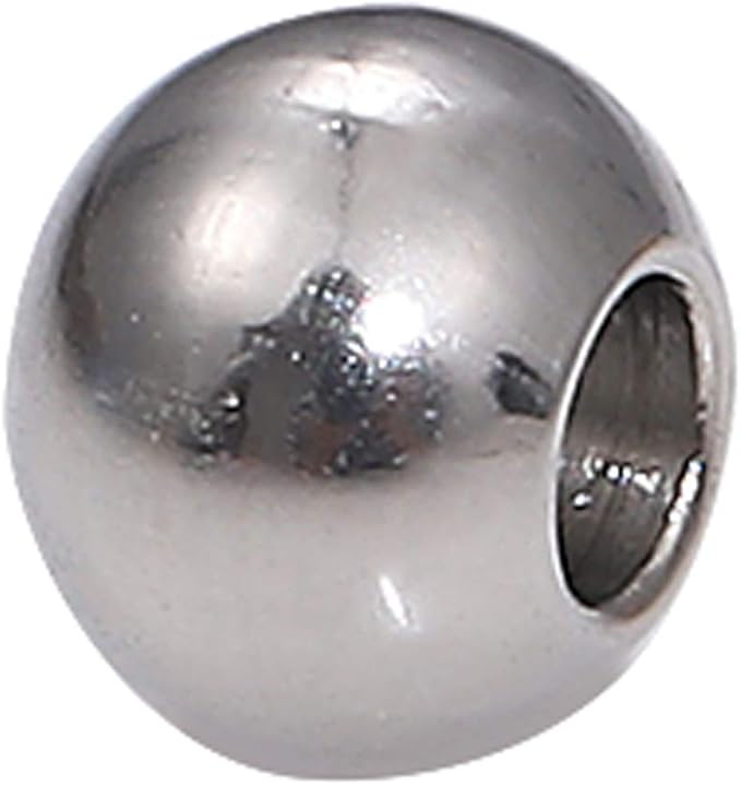 Stainless Steel Spacer Beads 4x3mm Round Loose Charm Caps Beads for DIY Jewelry Making 100pcs with 1.5mm Hole