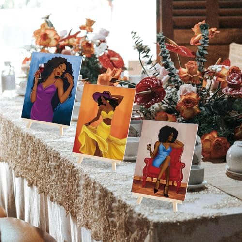 AmazingSpark 62 Pcs 6 Sets Paint Sip Kit for Adults, Elegant Lady - Image 5