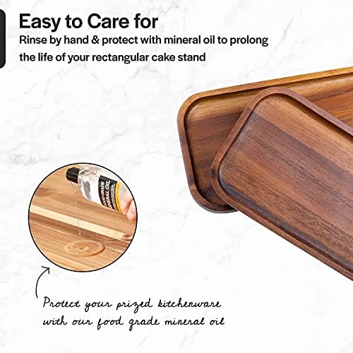 Bathroom Long Vanity Trays, 1PCS Wooden Toilet Tank Storage Tray, Farmhouse Wood Tray Kitchen Living Room Counter Top Organizers for Small Things, Table Sink Holders 11 x 4 inch - Image 4