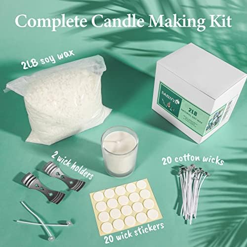 SAEUYVB 2 lbs Soy Candle Wax for Candle Making,Natural Soy Wax Flakes - Image 2