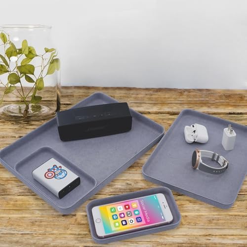 Welaxy EDC Catchall Desk Organizer 4-Piece Felt Tray Nightstand Caddy - Image 4