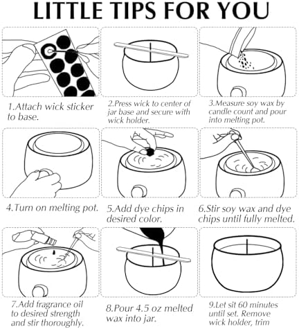 Domivirgo 24 Empty Candle Tins 4.5 oz with Lids - Simple Candle-Making Kit, Includes Wicks, Holders & Stickers, Multi-Purpose Storage Containers for Crafts & Small Items - Image 7