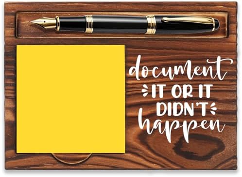 FOUGSTA Funny Office Gifts for Nurse, Gag Office Gifts for Nurse, Fun Decor Present for Coworker, Wooden Notepad Pen Holder With Gag Quotes,16.5 x 12 x 1.5 cm,XXN13 by FOUGSTA