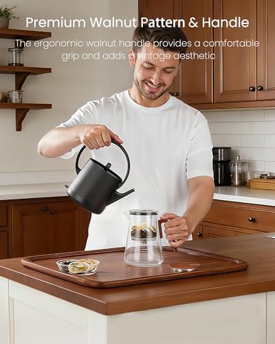 ZENS Magnetic Glass Infuser Teapot for Loose Tea, 34oz Magic Tea Maker - Image 4