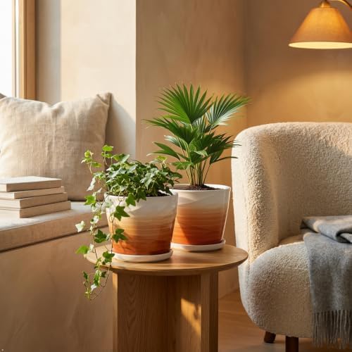 6 Inch Ceramic Plant Pot(6.7 in Diameter,2 Pack) - Image 4