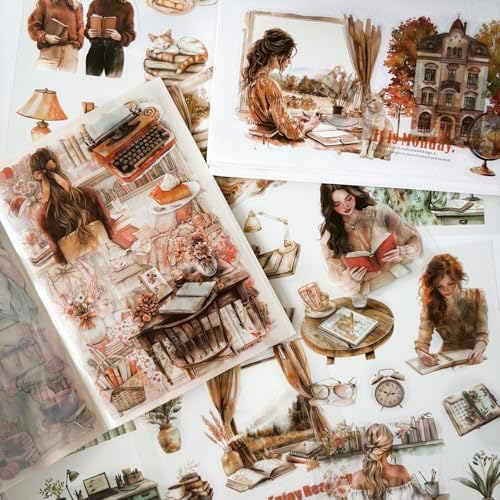 Reading Stickers for Scrapbooking, People Journal Stickers for Scrapbook - Image 6